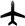pictogram zwart vliegtuig