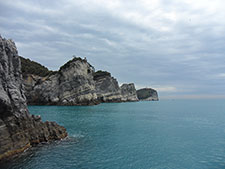 Het eiland Palmaria - Uitzicht vanaf de zee